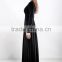 Long sleeve velvet evening dress black velvet evening dress for women velvet evening dress 2014