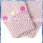 100% acrylic pink ballerina character knitting gloves for young girls