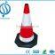 White and black rubber traffic cone,450mm/750mm reflective traffic cone innovative products for import