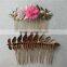 Bidal Hair Comb-Hawaiian Plumeria Flowers Bridal Beach Wedding Fascinator Headpiece Wedding hair accessory FHCOC2002-1