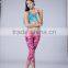 Tight breathable fitness and yoga wear women printed sports capris