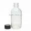 60ml boston round glass bottles clear with cap