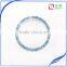 Handmade wide pressed real baby's breath blue dried flower resin bangle for women
