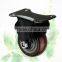 Brown Polyurethane Medium Duty Adjustable Locking Hardware Caster Wheel