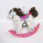 Lovely Christmas Gift Decorartion stuffled rocking hanging hobbyhorse custom cheap small plush toys