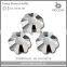 PRECIOSA Flower Fancy Stone Flat Back in Jet Hematite,MC Flower FB