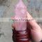 Wholesale nature wonderful rose crystal point/wand for home decoration