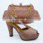 Italian shoes and bag set summer women shoes with girls hand bag