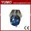 YUMO 19mm LA19-AJS 1NO 1NC Flat Round momentary alternate stainless steel meter waterproof push button switch