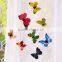 Very Beautiful Lively Colorful Decoration Butterfly Wall Stickers/ Wall Papers for Household
