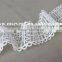 customized cotton lace trim wholesale water soluble lace in white 6cm