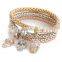New fashion bangle for women punk style skeleton pendant jewelry cheap gold bracelet