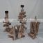 Simple and natural art minds drift wood candlestick