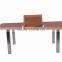 Garden furniture Stainless steel Extendable table with Teak wood top