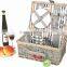 wholesale handmade insulated fast food picnic basket wicker