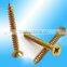 Yellow galvanized chipboard screw with factory price in Guangzhou