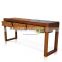 Furniture Console Table Art Deco Style Teak Wood With Diamond Patron Front Side