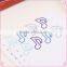 Custom assorted music note deign metal wire paper clips
