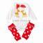 Hot sale baby clothes newborn golden deer rompers and dot socks kneepads