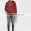 Custom Long Sleeve Ribbed Cuffs And Hem With Hood Plum Men's 80% Cotton 20% Polyester Casual Plain design Pullover Hoodies