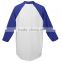 Qiuck Dry Youth Style Baseball Jersey Contrast Color Rib Knit Collar Raglan Sleeves Tee 50% Polyester 50% Cotton Jersey Tee