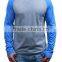 Premium Cotton Poly Blend Plain T Shirt Mens Long Sleeve Raglan Tee ColorBlocked Pullover Hood T-Shirt Wholesale
