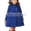 Latest design warm winter baby clothes fashion coat style dress wool tweed overcoat