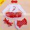 Custom-made Christmas party dresses for newborn baby girl boutique clothing sets