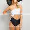 Sexy Women's One Shoulder Swimwear Asymmetrical Detail One Piece Swimsuit