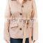 Fashionable Belted Womens Winter Coat Camel Coat Women