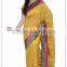 Yellow color Lace,Moti,Multi,Resham work Saree