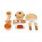 Hot Sell Early Educational Montessori Material Nature Wooden Toys Food And Kitchen Tools Blocks Sets For Kids