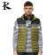 Fashion men windbreaker sleeveless jacket short down vest for winter