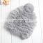 Fashion rabbit fur hats factory wholesale women winter weaven fur hats