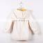 PUKR17003 Hot Selling Kids White Custom PU Rain Coat Children Windbreaker For 2-10 Y