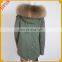 Raccoon Fur Hood Fox Fur Lined Winter Jacket Coat Parka Fur