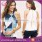 2016 Latest Design Summer Fancy Tops Ladies Cotton Tops Designs