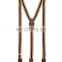 2016 New Design Striped Khaki and Navy Suspenders (Clip-on)