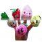 baby love doll Education Toy mini plush cartoon fruit finger puppet toys set