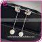 Japan and South Korea version of diamond black swan long pearl earrings