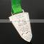 Color silver plated flag shaped strong ethnic flavour runing medal