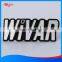 New embossed metal aluminum nameplate with 3M sticker