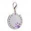 New arrived alloy round diamond footprint pattern diamond pet dog id tag accessories