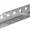 Galvanized slotted steel angle with holes