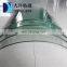 Shenzhen Manufacturer curved tempered glass roof wholesale price
