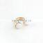 Hot new round genstone ring gold plated alloy ring for girls