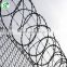 Chain link fence top barbed wire hot galvanized iron razor blade wire