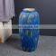 Bubble glaze sky blue restaurant lobby decoration ceramic floor large vase