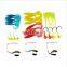 29pcs/set Soft Lures jig Lead Hooks Fishing Lure Silicone Grub Worm Soft Baits Balance spoon sequins fishing tackle set