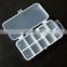 Multifunctional High Strength 13*6.1*2.5cm Transparent Plastic Fishing Lure Tackle Box